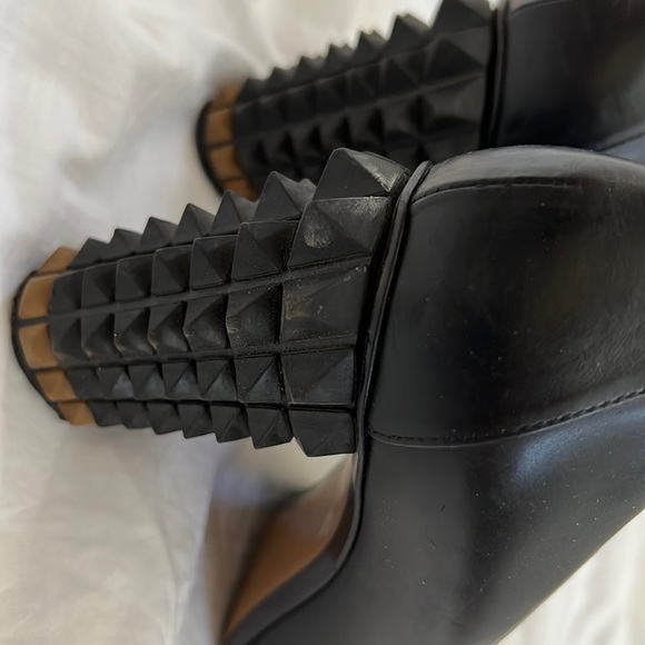 Fendi spiky block back heels leather 41 - Picture 2 of 5
